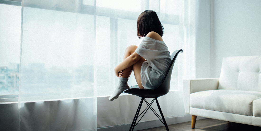 woman sad after partner passes away
