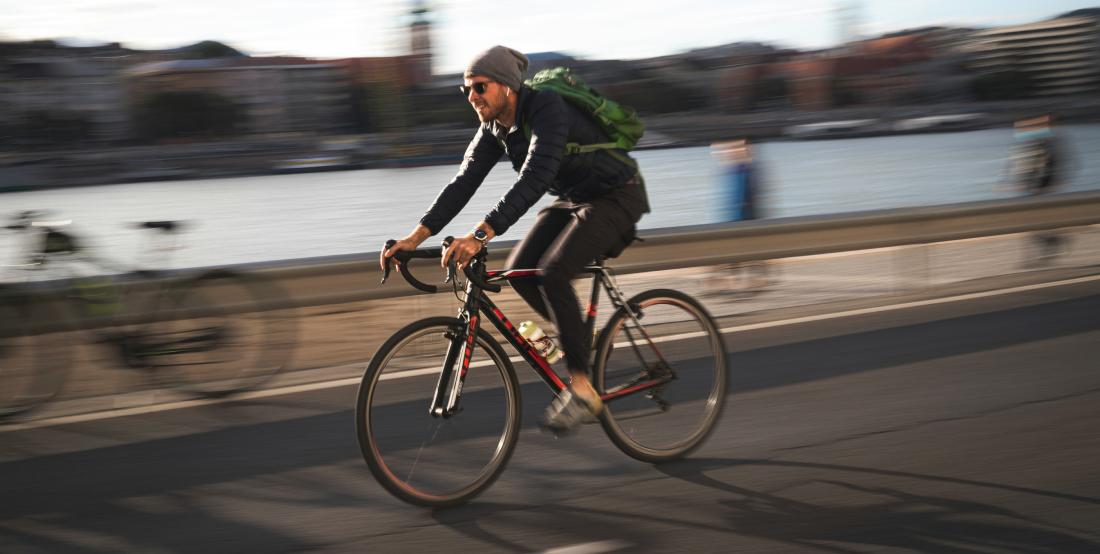 man on bike